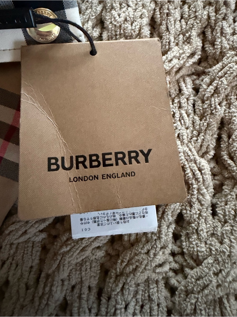 Burberry Tan Black White Red Plaid Kids Trousers - Picture 7 of 9
